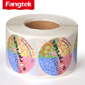 Self Adhesive Custom Chocolate Labels Stickers Private Roll Printing Packaging